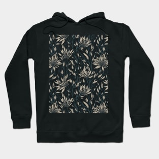 Seamless floral pattern with flowers and leaves Hoodie
